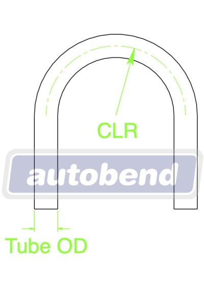 44.5mm OD - U bend - 111mm CLR - Aluminium Mandrel Bend