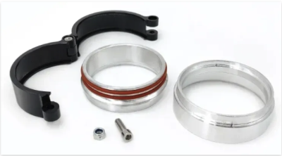 76mm Heavy Duty Intercooler Clamp Kit - Black Aluminium