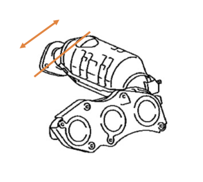 Toyota / Lexus 3.5L V6 2GR-FE Rear Manifold Cat