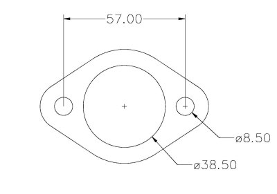 2 Bolt 38mm Centre Hole 57mm PCD