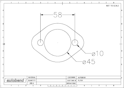 2 Bolt 45mm Centre Hole 58mm PCD