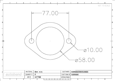 2 Bolt 58mm Centre Hole 77mm PCD