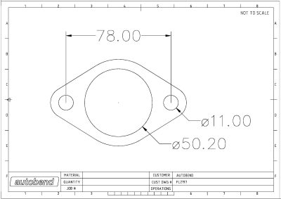 2 Bolt 51mm Centre Hole 78mm PCD