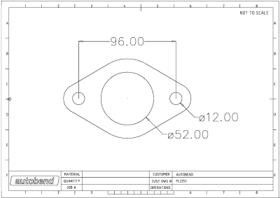 2 Bolt 51mm Centre Hole 96mm PCD