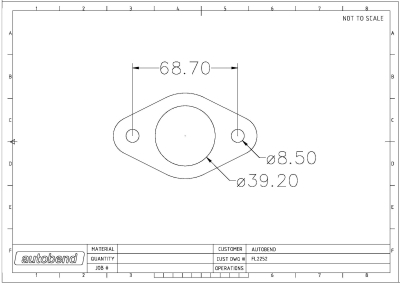 2 Bolt 40mm Centre Hole 69mm PCD