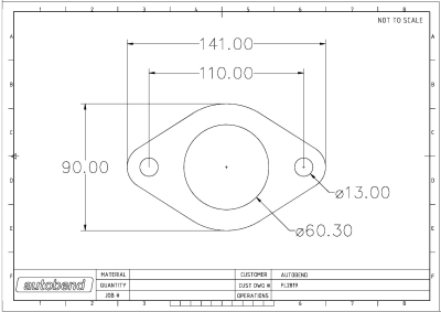 2 Bolt 60mm Centre Hole 110mm PCD