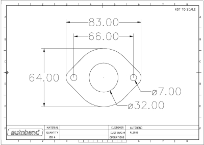 2 Bolt 32mm Centre Hole 66mm PCD