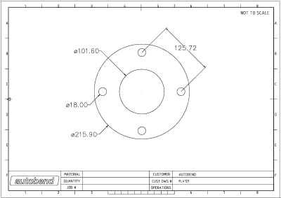 4 Bolt 101mm Centre Hole 178mm PCD
