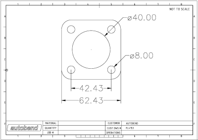 4 Bolt 40mm Centre Hole 60 mm PCD