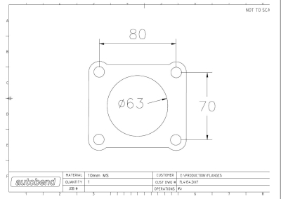 Toyota 80 series Turbo Inlet flange