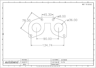 WEBER DOWN DRAFT CARB FLANGE