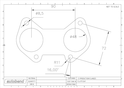 WEBER SIDE DRAFT CARB FLANGE