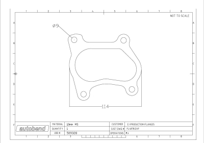 Ford / Mazdaa 2.5 Diesel Turbo flange