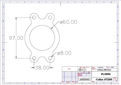 4 Bolt 60mm Centre Hole