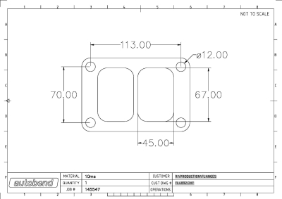 Garrettt T51R Turbo Inlet