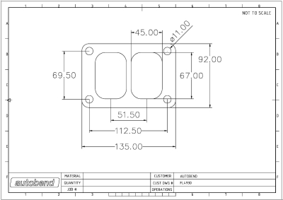 Garrettt TA4507 Turbo entry flange