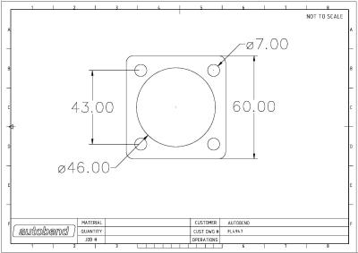 4 x 6  46mm Centre Hole 60 PCD