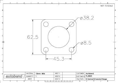 4 Bolt 38mm Centre Hole  64 PCD