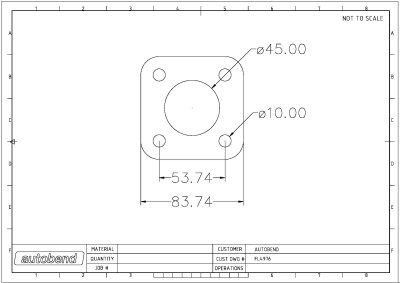 4 Bolt 45mm Centre Hole 76 PCD