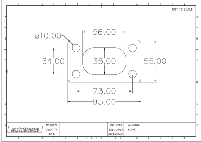 RHB6 TURBO INLET FLANGE