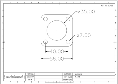 4 Bolt 35mm Centre Hole 57mm PCD