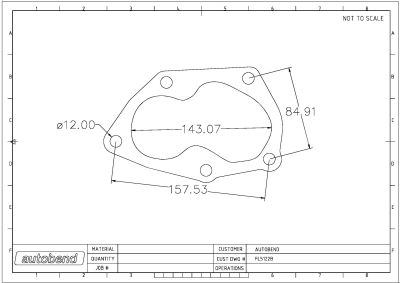 Mitsubishi EVO 4-5-6-7-8-9 Turbo Outlet flange