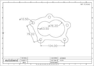 Subaru Legacy 2003/04 76mm Turbo flange