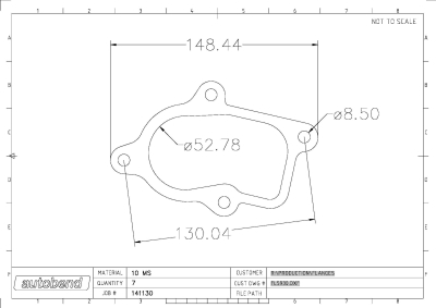 MITSUBISHI TD04 OUTLET FLANGE