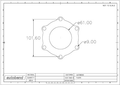 T3 Hybrid 6 Bolt 61mm Centre Hole 101.6mm PCD