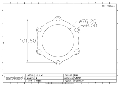 T3 Hybrid 6 Bolt 76.2mm Centre Hole 101.6mm PCD