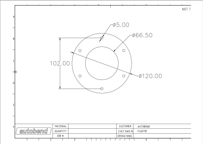 HOLSET HX40 TURBO OUTLET FLANGE