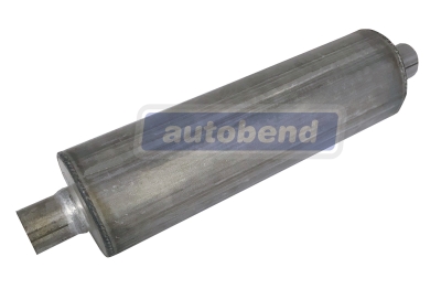 Round OE Design Side Loader Muffler 31mm In / Out