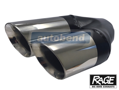 Stainless Exhaust Tip - Angle Cut 2 x 76mm OD