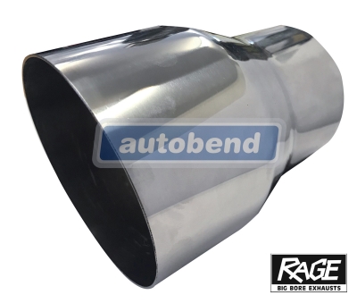 Stainless Exhaust Tip - Angle Cut 76mm OD