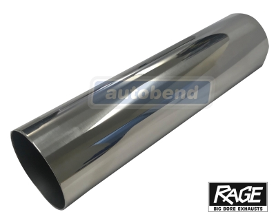 Stainless Exhaust Tip -  Straight Cut 54mm OD