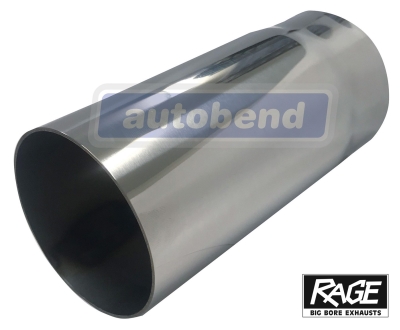 Stainless Exhaust Tip -  Straight Cut 63mm OD