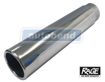 Stainless Exhaust Tip -  Straight Cut 48mm OD