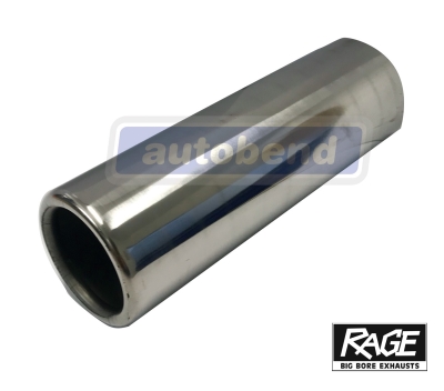 Stainless Exhaust Tip -  Straight Cut 54mm OD