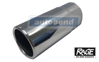 Stainless Exhaust Tip -  Straight Cut 63mm OD