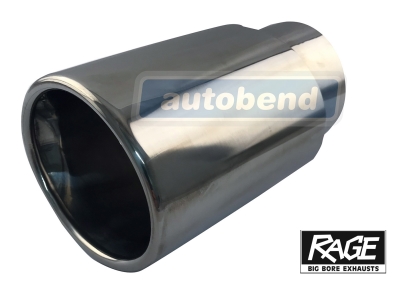 Stainless Exhaust Tip -  Oval Straight Cut