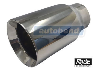 Stainless Exhaust Tip - Straight Cut 88mm OD
