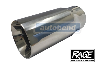 Stainless Exhaust Tip - Straight Cut 76mm OD