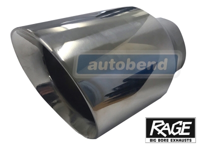 Stainless Exhaust Tip - Angle Cut 101mm OD