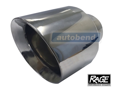 Stainless Exhaust Tip - Angle Cut 114mm OD