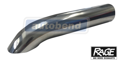 Stainless Exhaust Tip -  Curved Down (Droopy)