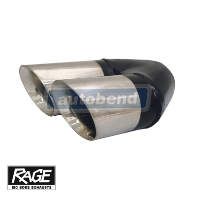 Stainless Exhaust Tip - Dual Staggered 2 x 88mm OD