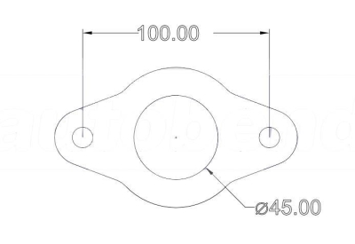 2 Bolt 40mm Centre Hole 100 PCD