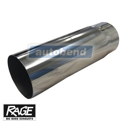 Stainless Exhaust Tip -  Straight Cut 70mm OD