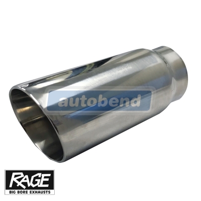Stainless Exhaust Tip -  Angle Cut 63mm OD