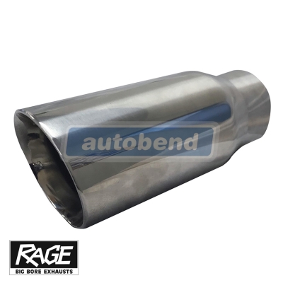 Stainless Exhaust Tip -  Angle Cut 76mm OD